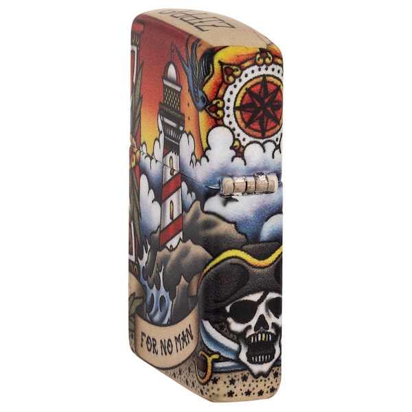 Zippo 2024 Zippo Nautical Tattoo Design, White Matte, ZIP-49532 - main